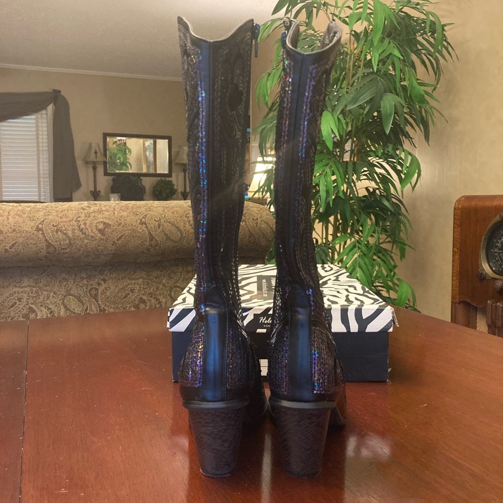 Helen’s Heart Black/ Blue sequins western / cowboy boot size 8 - Picture 6 of 9
